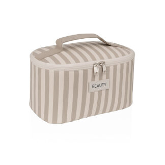 BEIGE LINTEA TOILETRY BAG WITH HANDLE