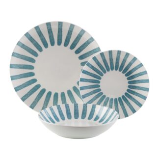 18-PIECE BLUE JUNGLE DINNER SET