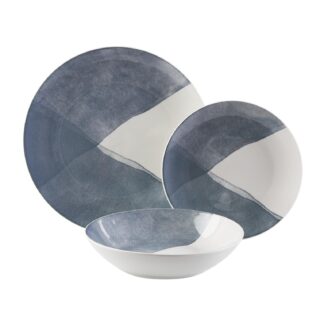 18-PIECE BLUE PICNIC DINNER SET