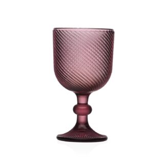 LARGE PINK WINE GLASS
