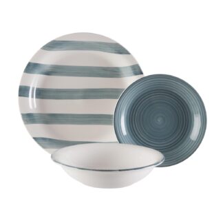 LIGIA BLUE 18-PIECE DINNER SET